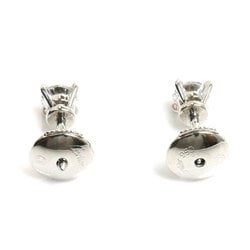 CARTIER Pt950 Platinum Solitaire Earrings Diamond 0.25ct/0.26ct 2.1g Women's