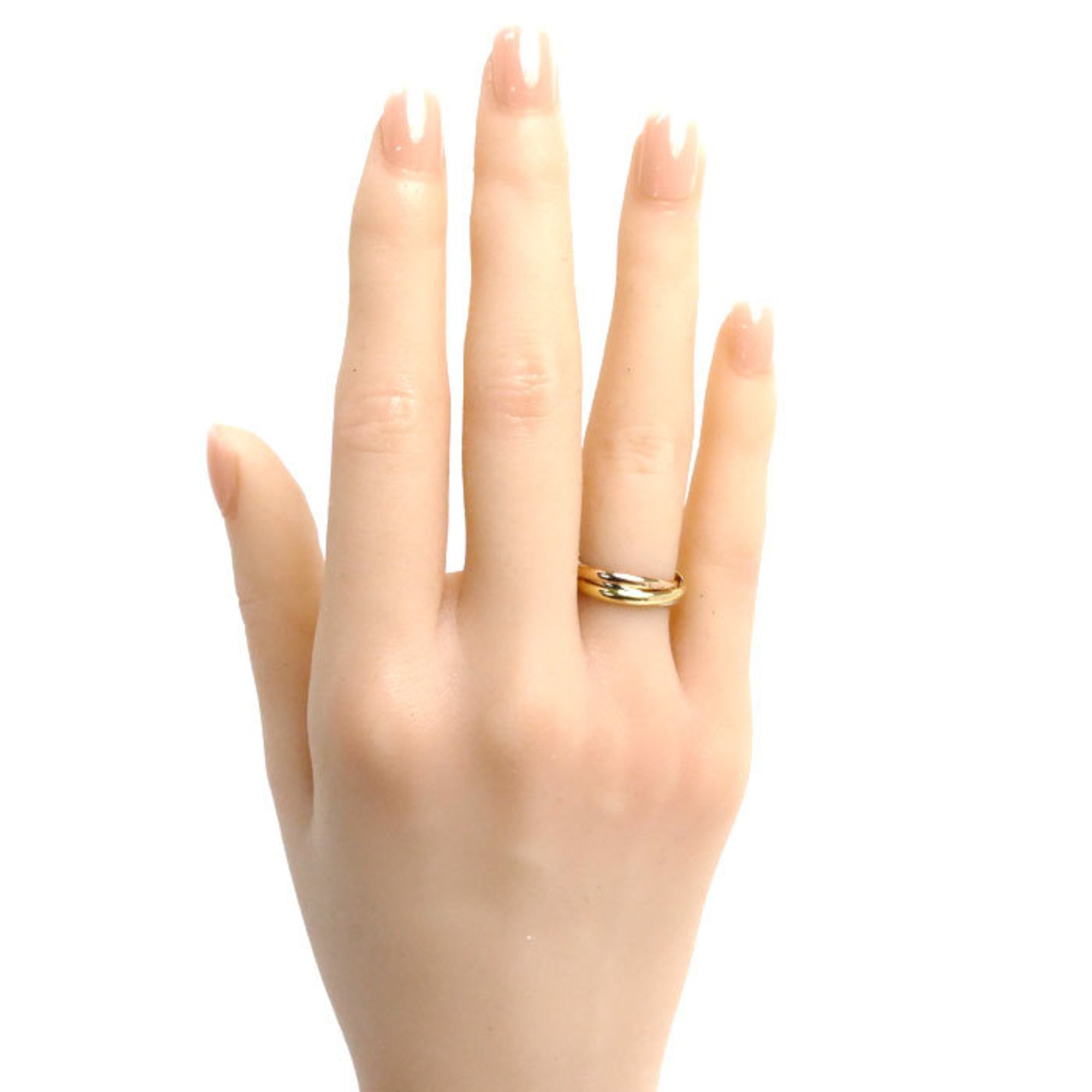 CARTIER Cartier K18YG Yellow Gold K18WG White K18PG Trinity XS Ring Size 9 49 3.4g Women's