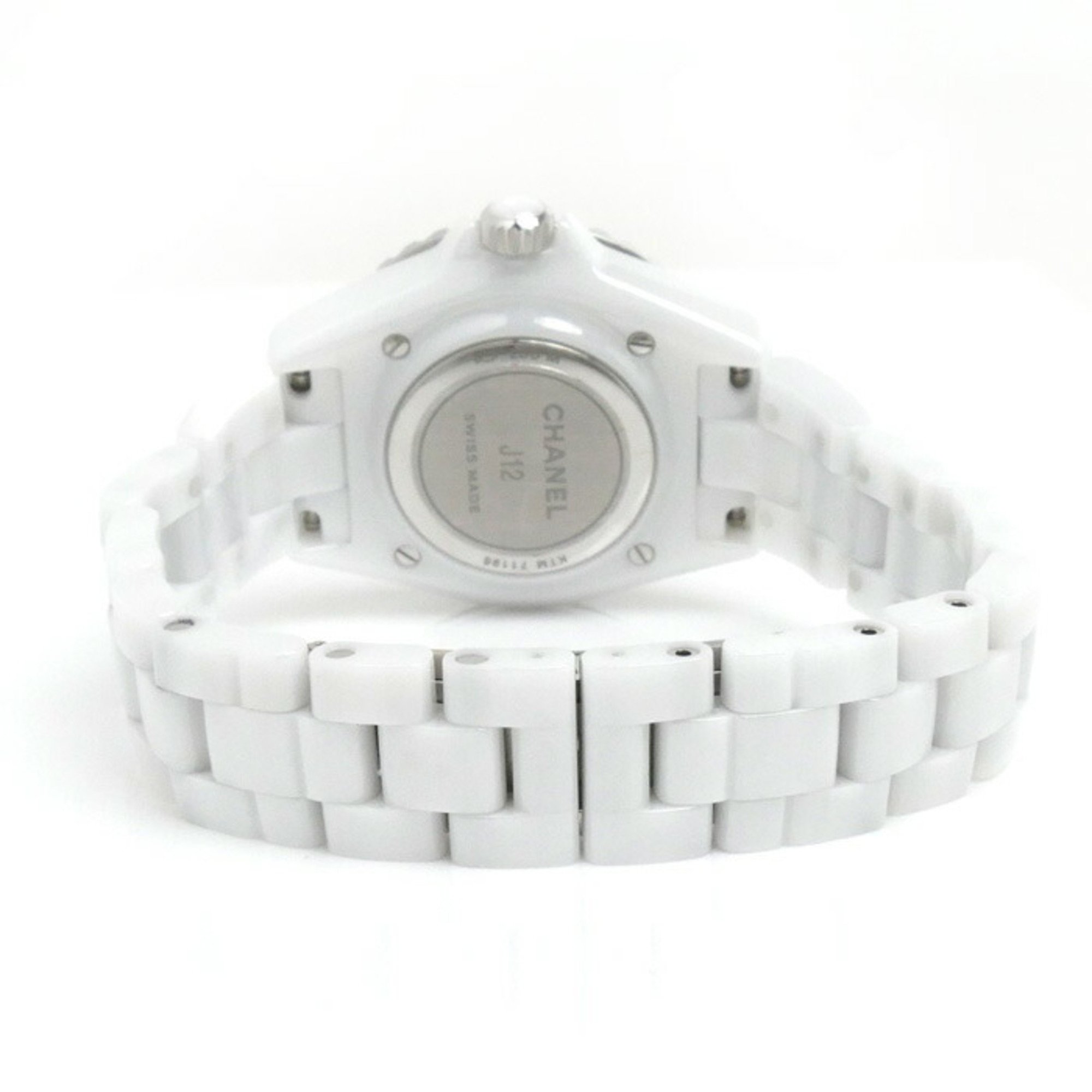 CHANEL J12 12P Diamond Mother of Pearl Watch Battery Operated H5704 Women's