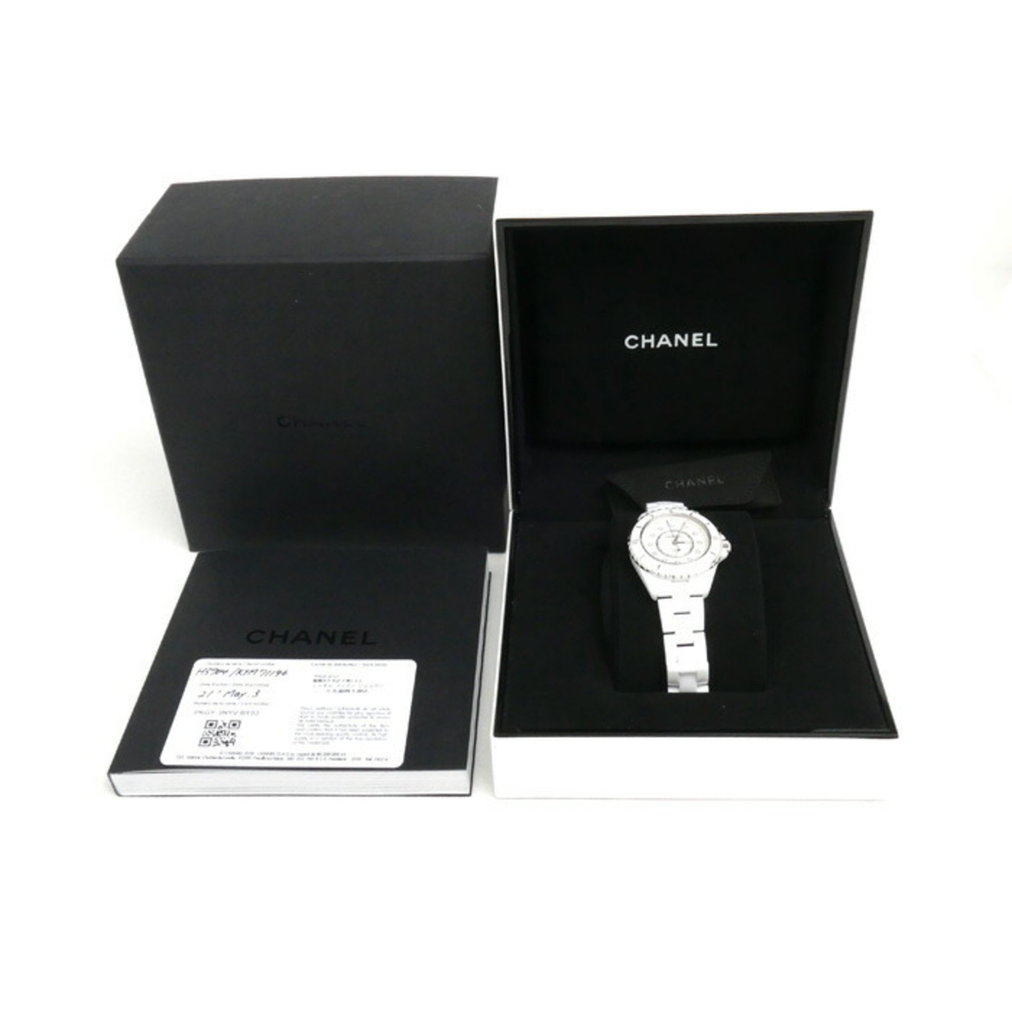 CHANEL J12 12P Diamond Mother of Pearl Watch Battery Operated H5704 Women's