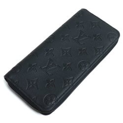 LOUIS VUITTON Louis Vuitton Zippy Wallet Vertical Long Round Monogram Shadow Black M62902 IC Chip Men's