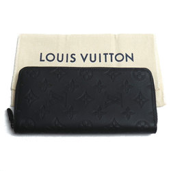 LOUIS VUITTON Louis Vuitton Zippy Wallet Vertical Long Round Monogram Shadow Black M62902 IC Chip Men's