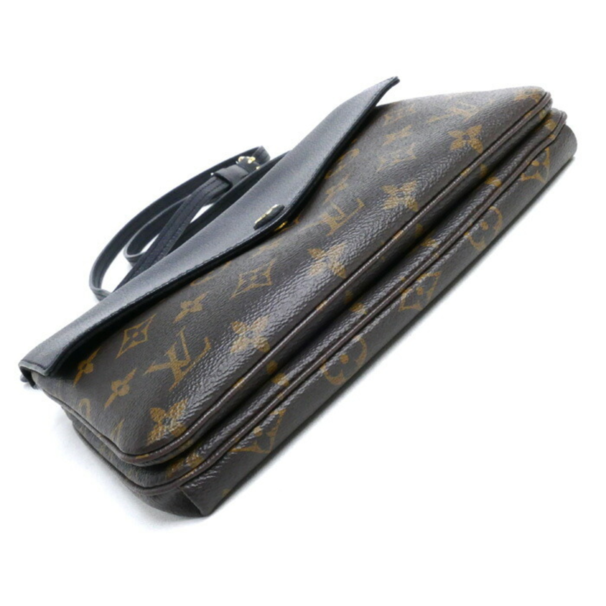 LOUIS VUITTON Louis Vuitton Twice Shoulder Bag Monogram Brown Black M50185 Women's