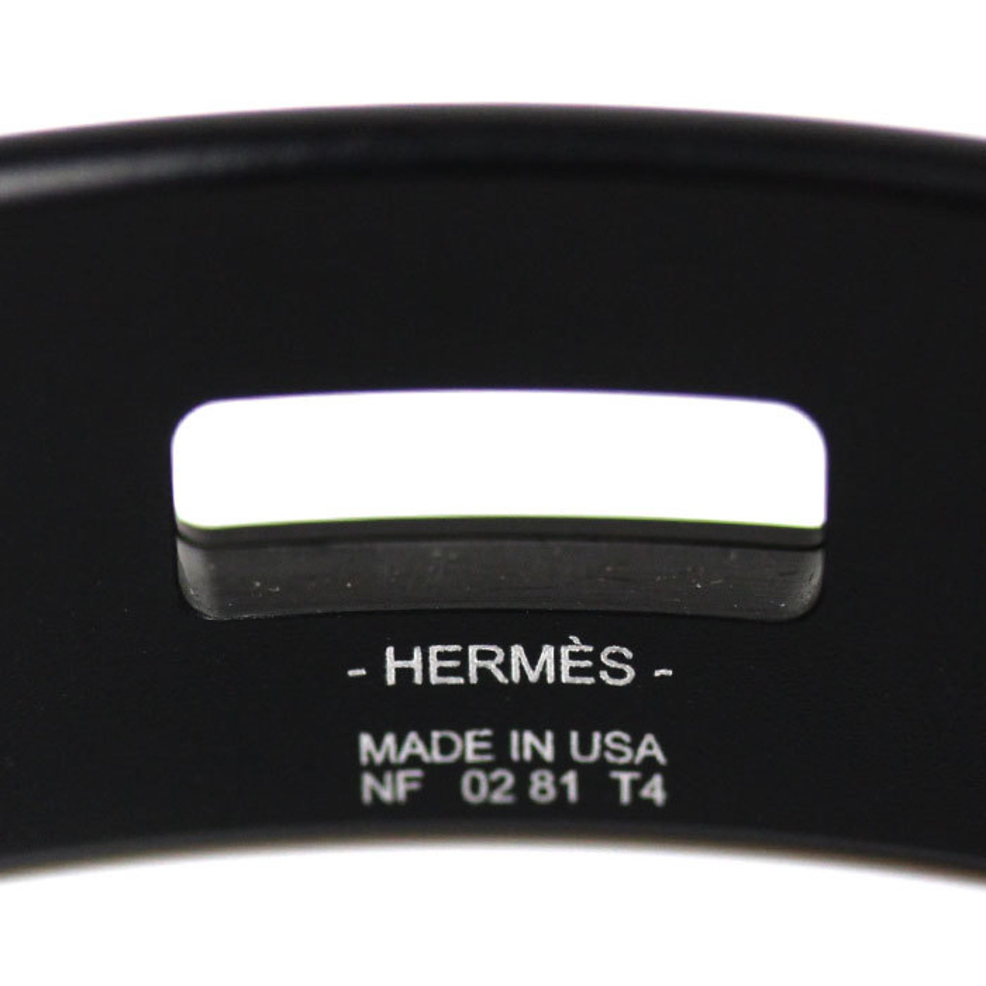 HERMES Hermes Arum Kelly Bangle So Black 18.4g Unisex