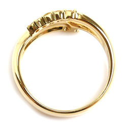 CELINE 18K Yellow Gold Triomphe Diamond Ring, 0.15ct, Size 11, 5.8g, Women's