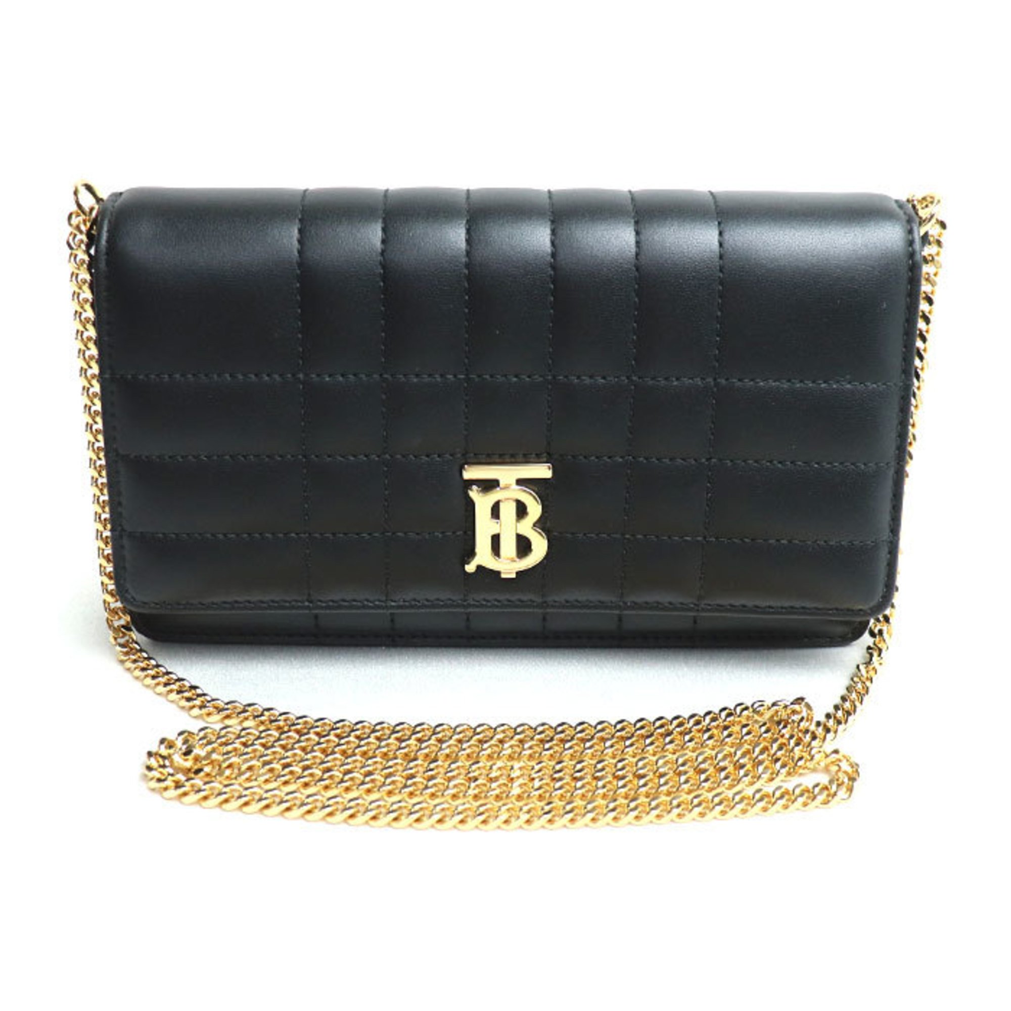 BURBERRY Burberry Rolla Clutch Shoulder Bag Black 80661761 Women's