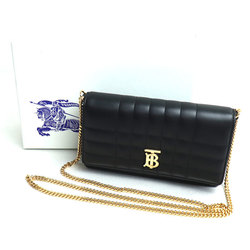 BURBERRY Burberry Rolla Clutch Shoulder Bag Black 80661761 Women's