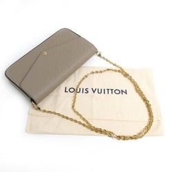 LOUIS VUITTON Louis Vuitton Pochette Felicie Shoulder Bag Monogram Empreinte Tourterelle M68697 IC Chip Women's