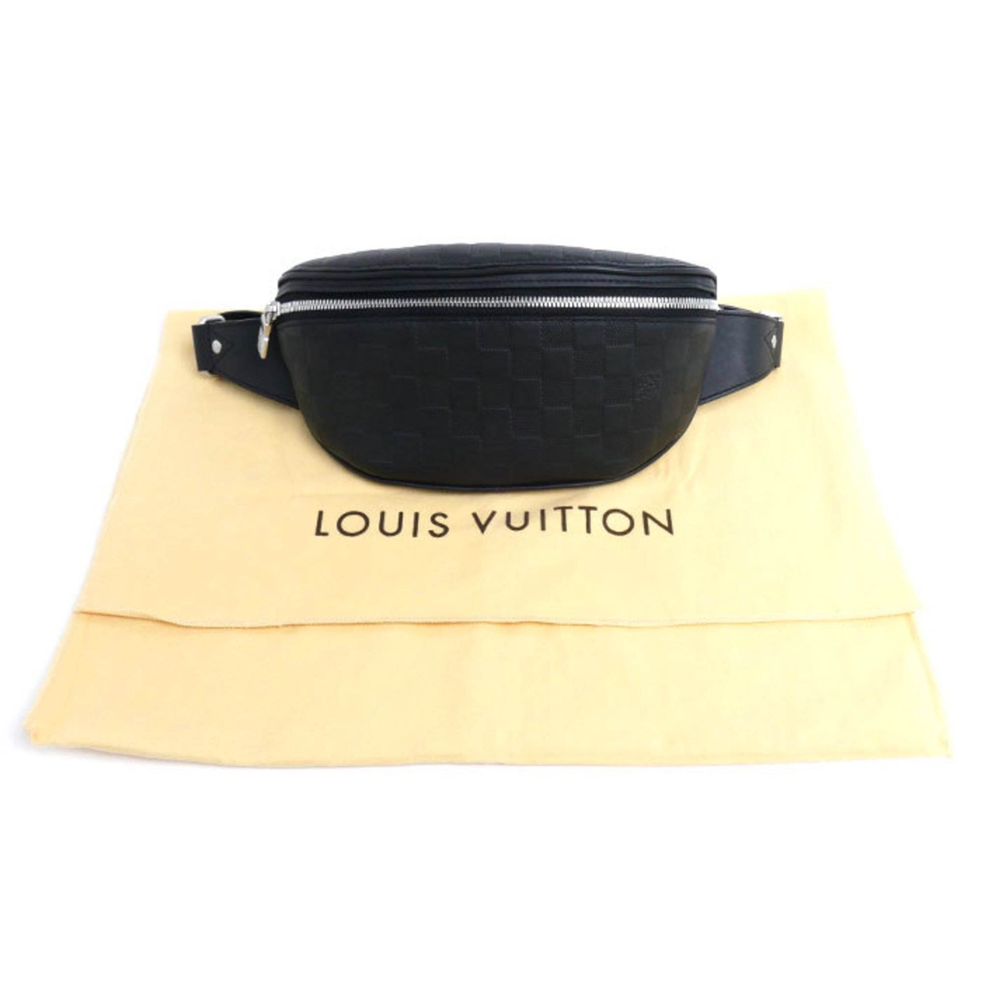 LOUIS VUITTON Louis Vuitton Bumbag Body Bag Damier Infini Black N40298 Men's