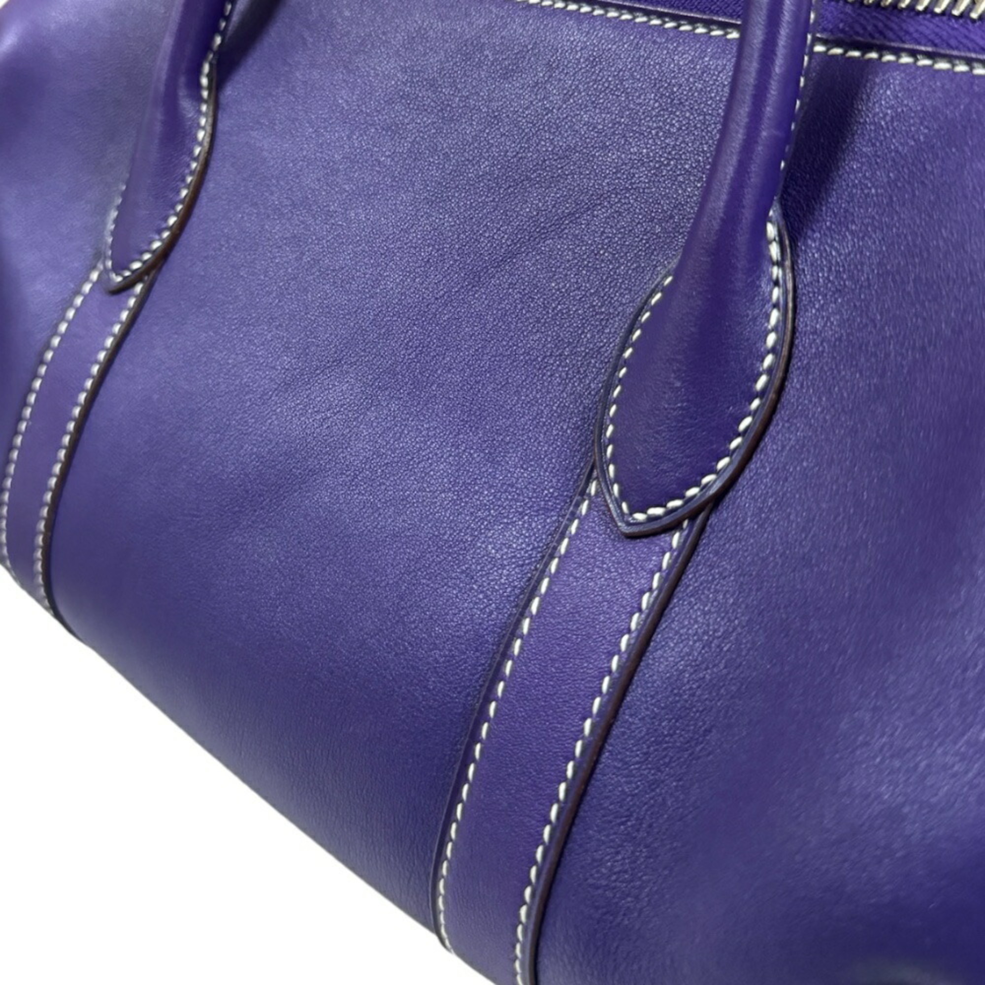 Hermes Polochon 1925 Handbag Swift Purple Women's HERMES