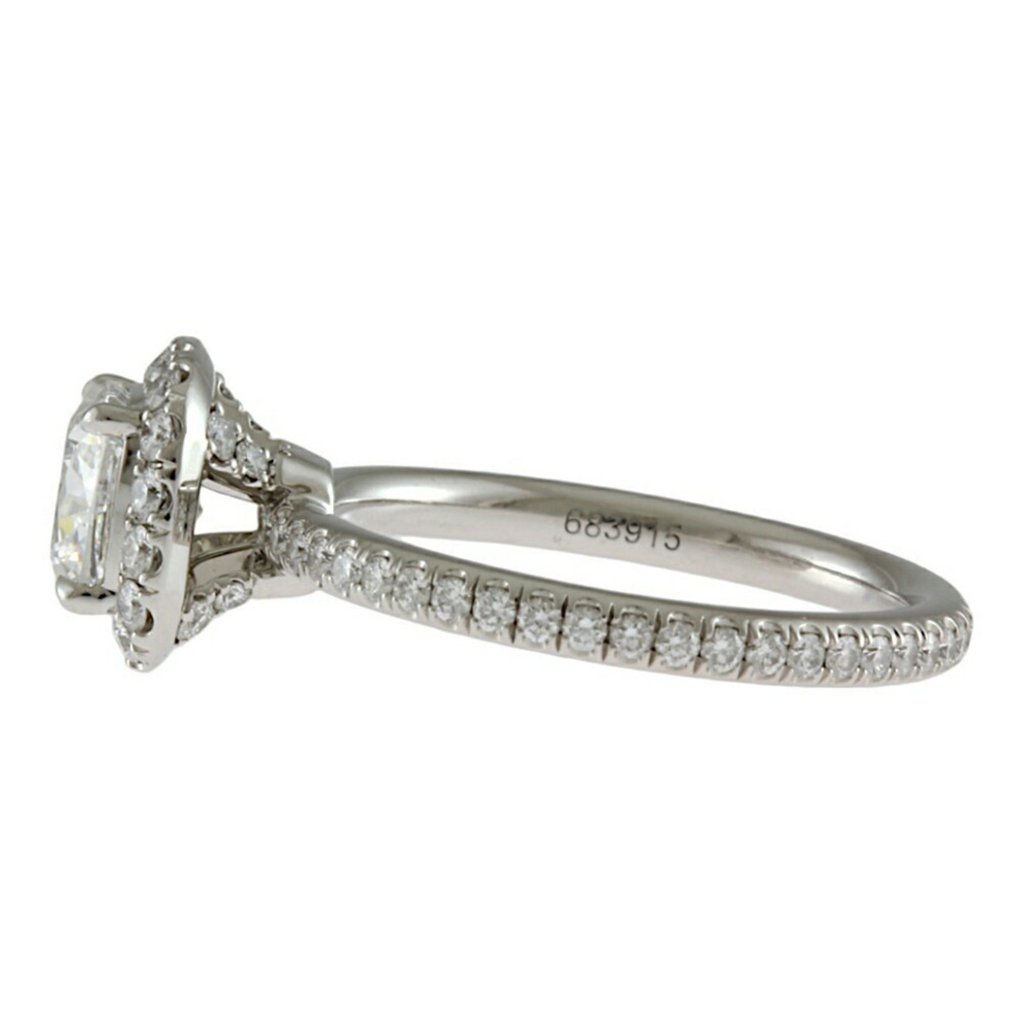 Harry Winston Cushion Cut Micro Pavé Ring, Winston, Size 7.5, Pt950 Platinum, Diamond, 1.02ct, Women's, HARRY WINSTON