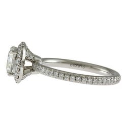 Harry Winston Cushion Cut Micro Pavé Ring, Winston, Size 7.5, Pt950 Platinum, Diamond, 1.02ct, Women's, HARRY WINSTON