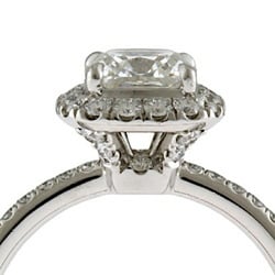 Harry Winston Cushion Cut Micro Pavé Ring, Winston, Size 7.5, Pt950 Platinum, Diamond, 1.02ct, Women's, HARRY WINSTON