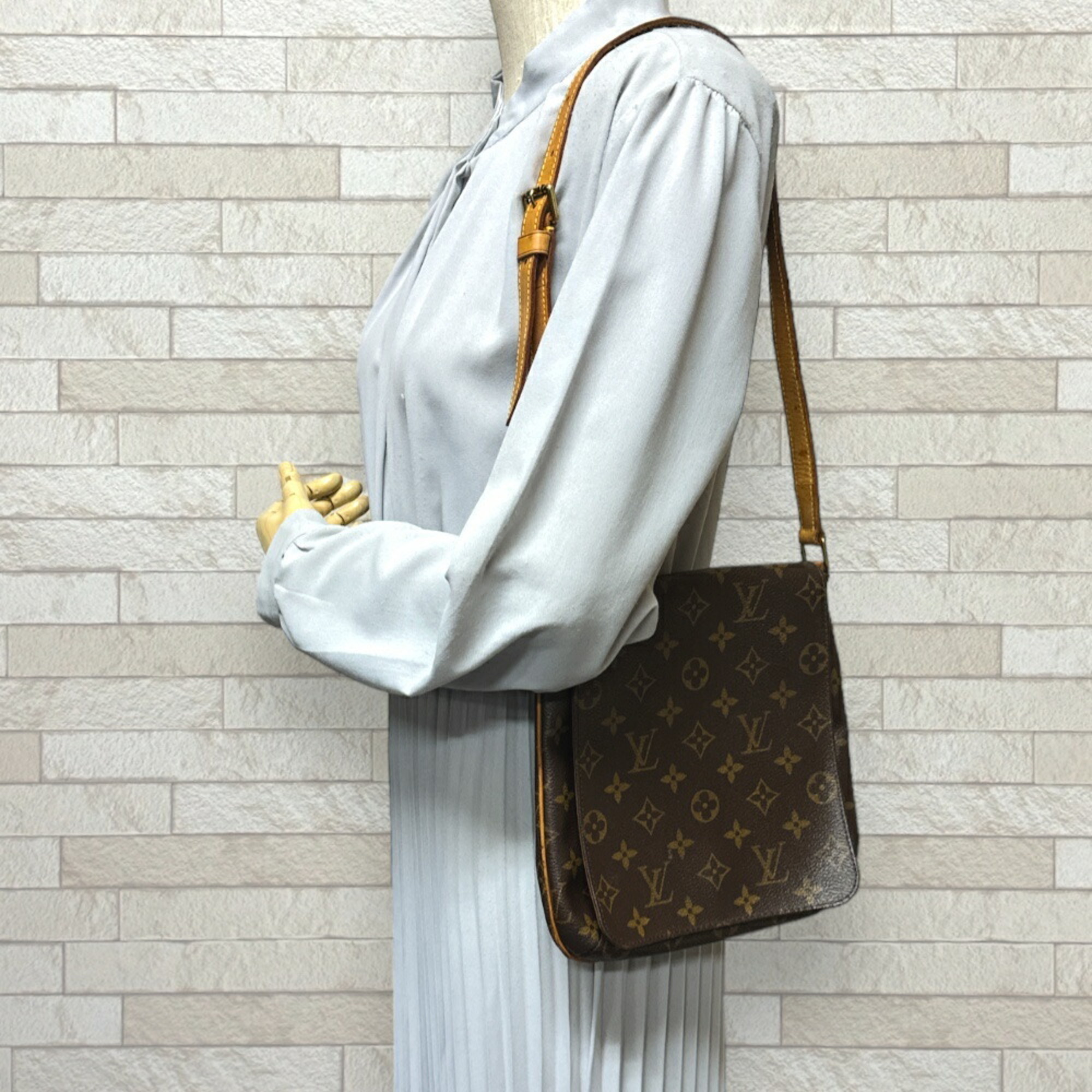 Louis Vuitton Musette Salsa Monogram Shoulder Bag Canvas M51258 Brown Women's LOUIS VUITTON