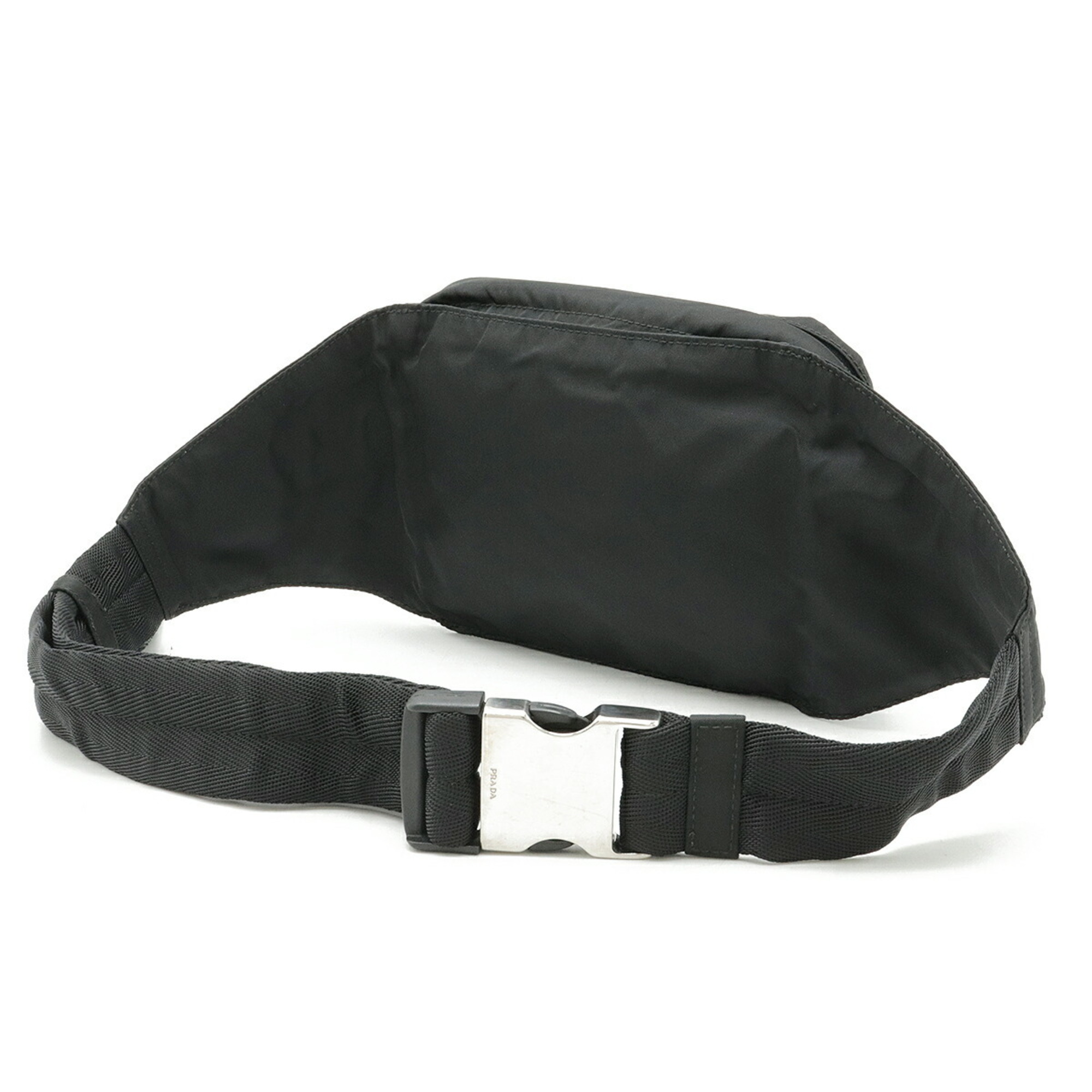 PRADA Prada Waist Bag Pouch Body Hip Nylon NERO Black V210