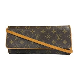 Louis Vuitton Pochette Twin GM Monogram Shoulder Bag Canvas M51852 Brown Women's LOUIS VUITTON