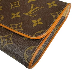 Louis Vuitton Pochette Twin GM Monogram Shoulder Bag Canvas M51852 Brown Women's LOUIS VUITTON