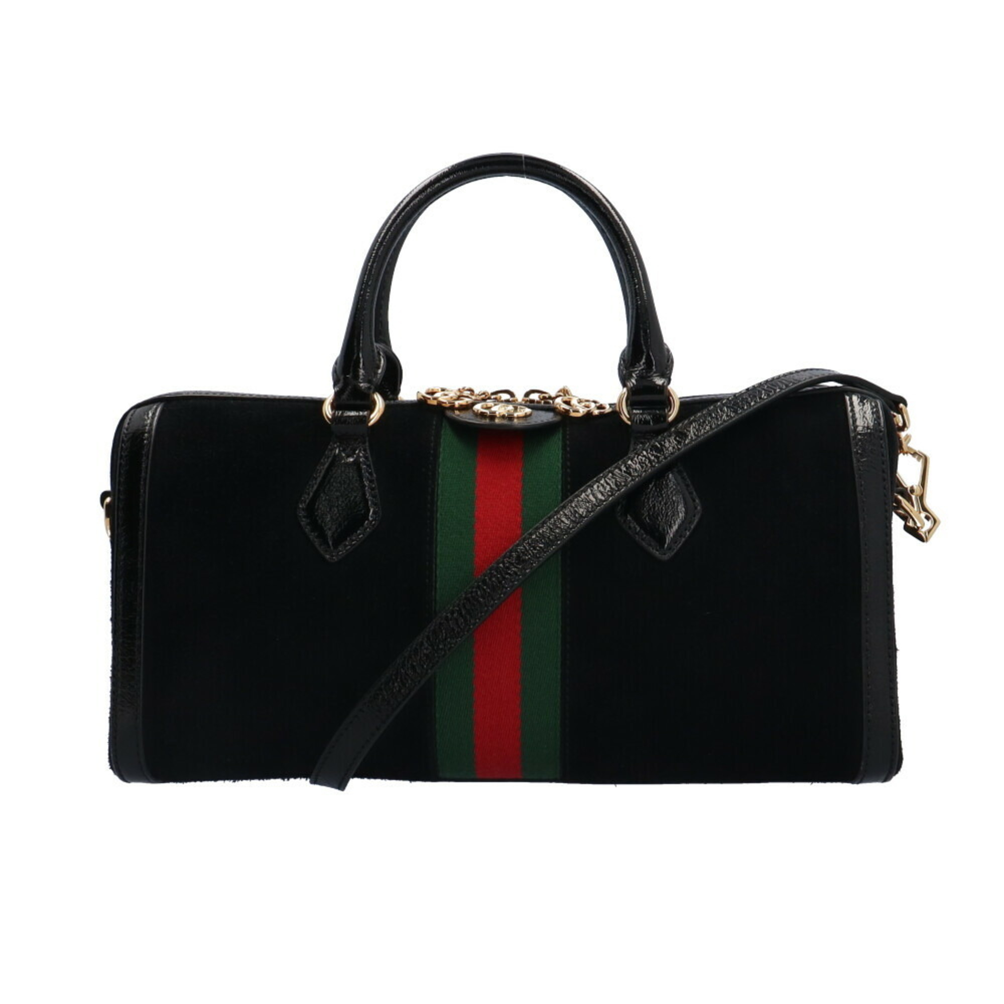 Gucci Offdia Shoulder Bag Suede 524532 Black Women's GUCCI