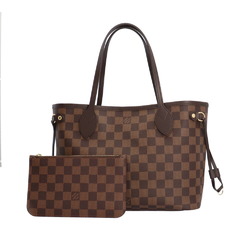 Louis Vuitton Neverfull PM Damier Tote Bag Canvas N51109 Brown Women's LOUIS VUITTON