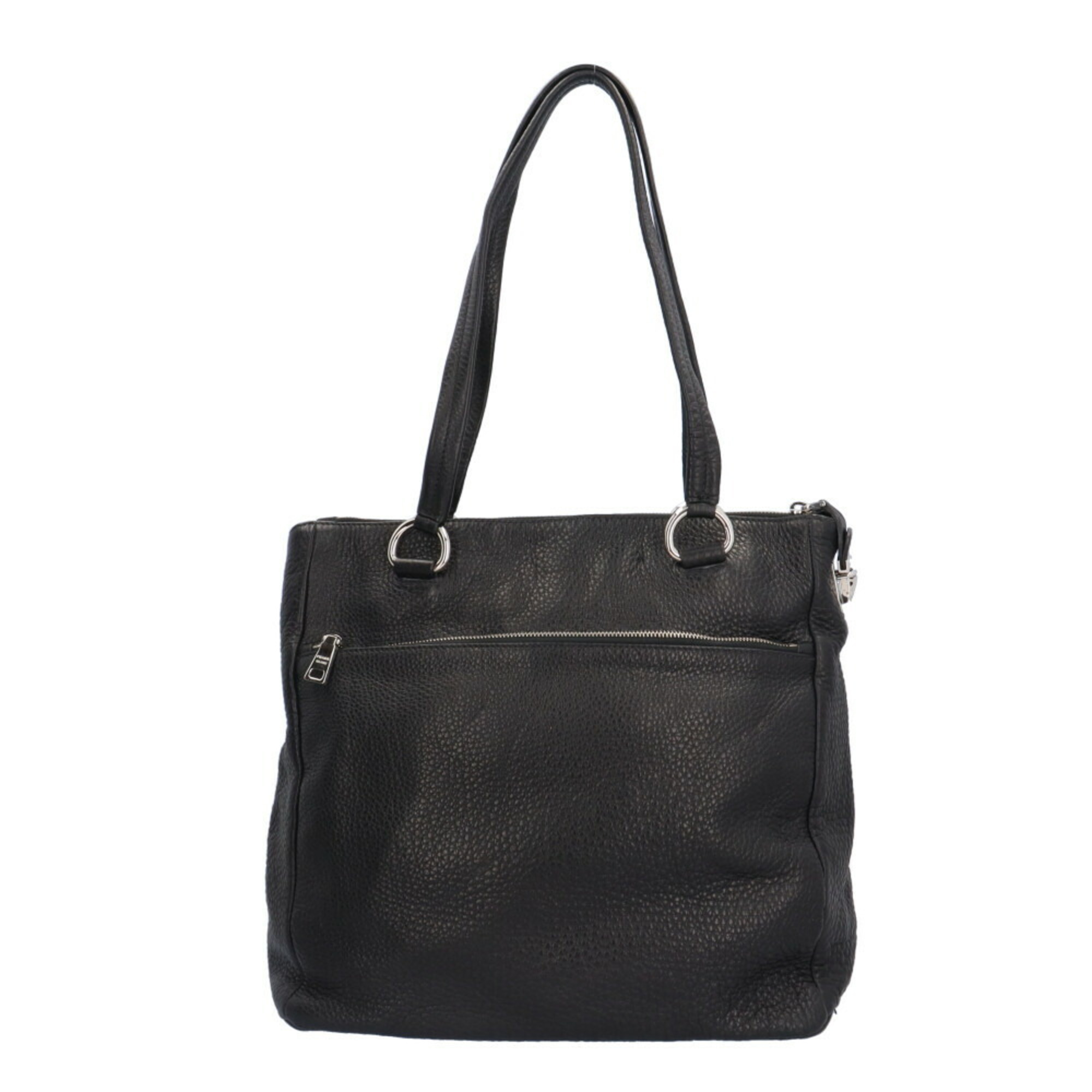 Prada Tote Bag Leather Black Women's PRADA