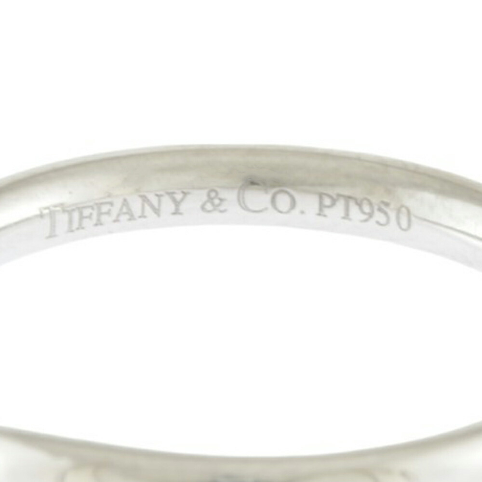 Tiffany curved band diamond ring, size 9, Pt950 platinum, diamond, ladies, TIFFANY&Co.