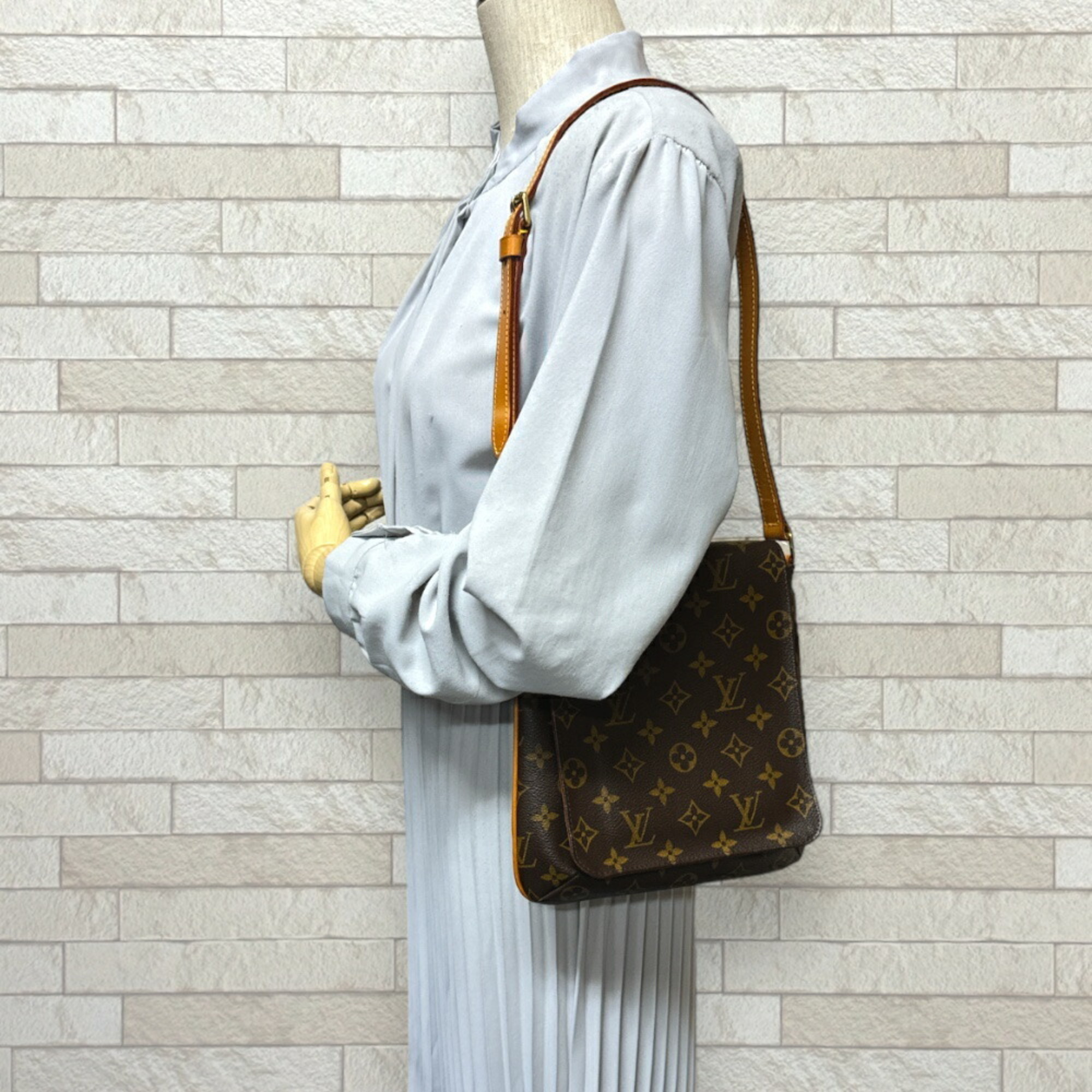 Louis Vuitton Musette Salsa Monogram Shoulder Bag Canvas M51258 Brown Women's LOUIS VUITTON