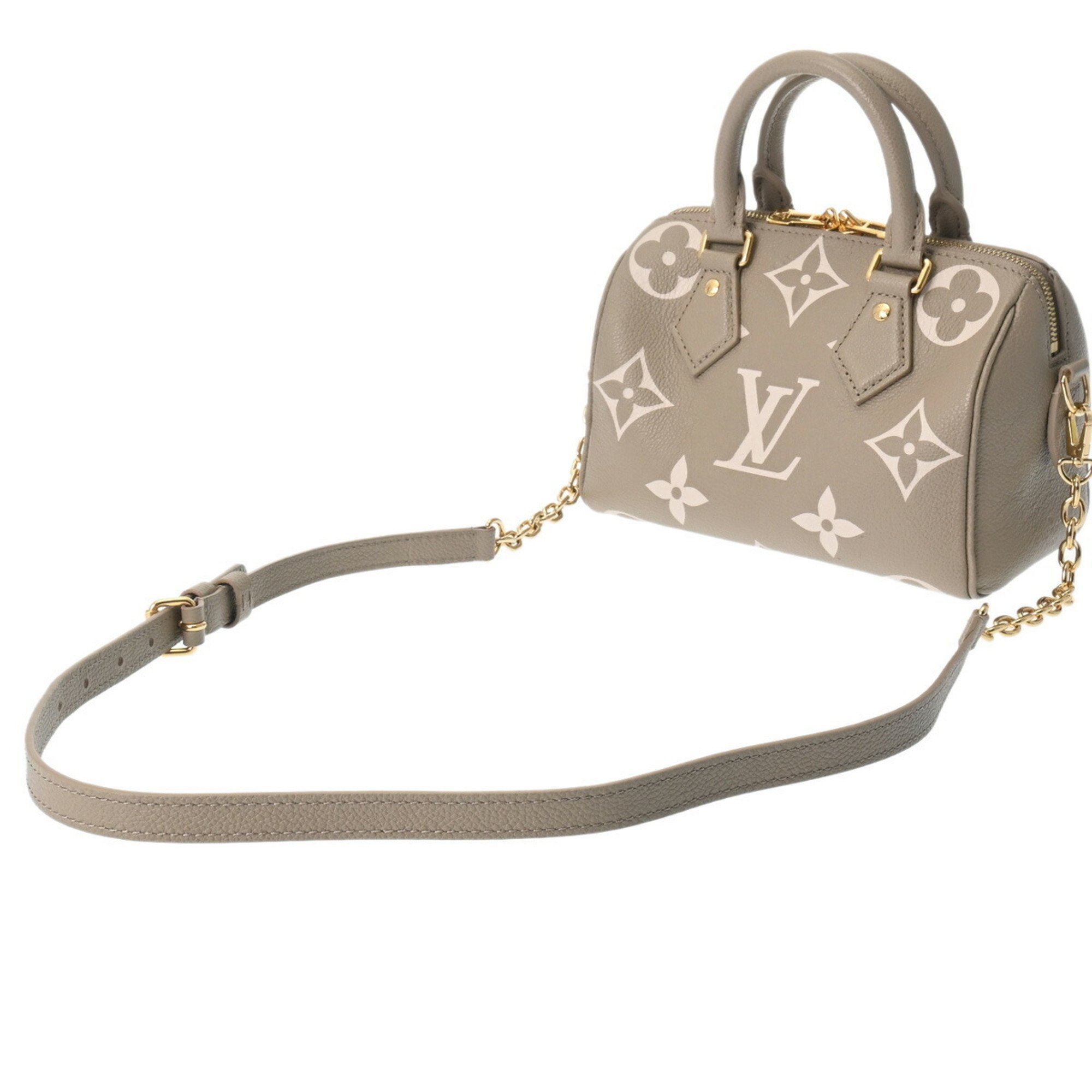 LOUIS VUITTON Louis Vuitton Monogram Empreinte Speedy Bandouliere 20 Tourtrell Creme M46575 Women's Leather Handbag