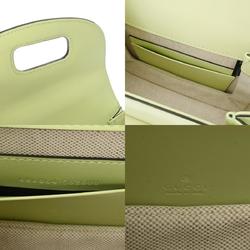 GUCCI Bamboo Light Green 686864 Women's Calfskin Handbag