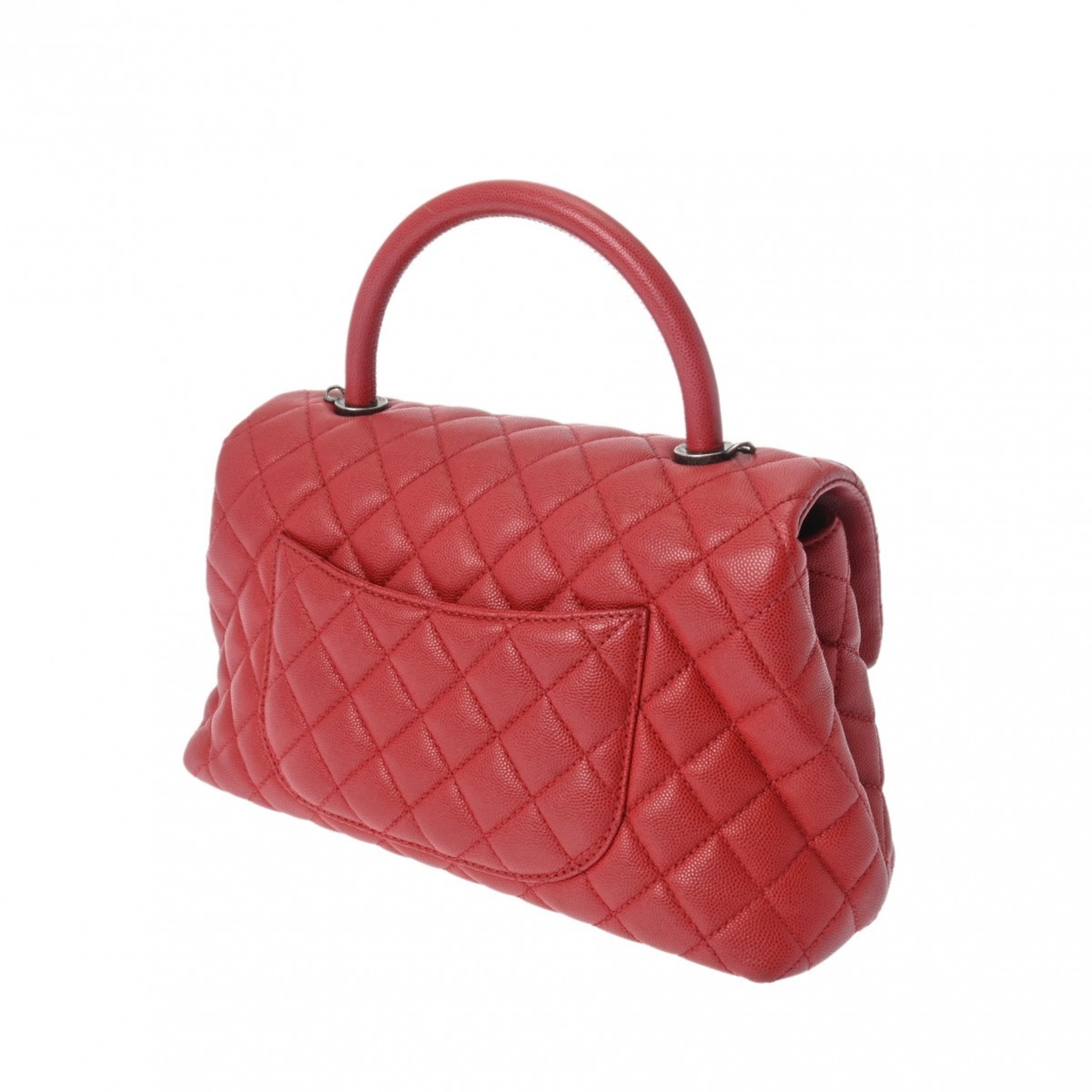 CHANEL Chanel Matelasse 29 Red A92991 Women's Caviar Skin Handbag