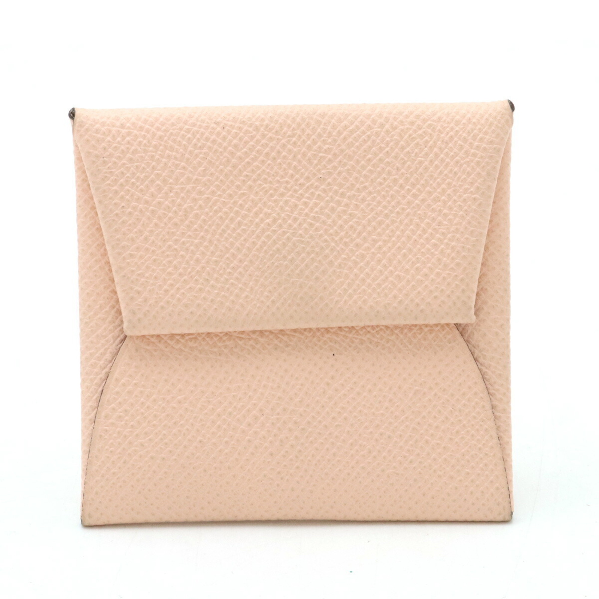 HERMES Bastia Coin Case, Purse, Epsom Leather, Rose Eglantine, Light Pink, X Stamp