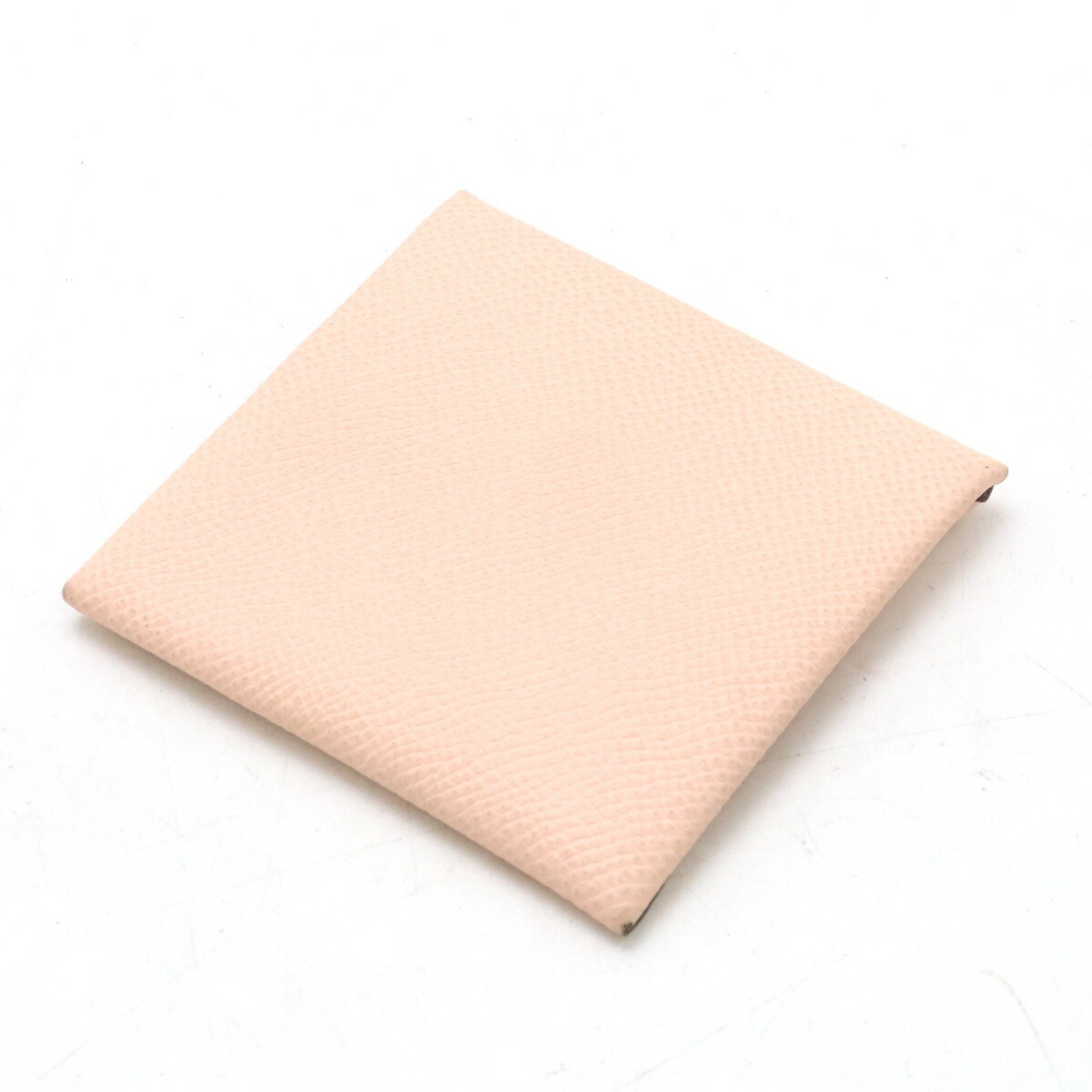 HERMES Bastia Coin Case, Purse, Epsom Leather, Rose Eglantine, Light Pink, X Stamp