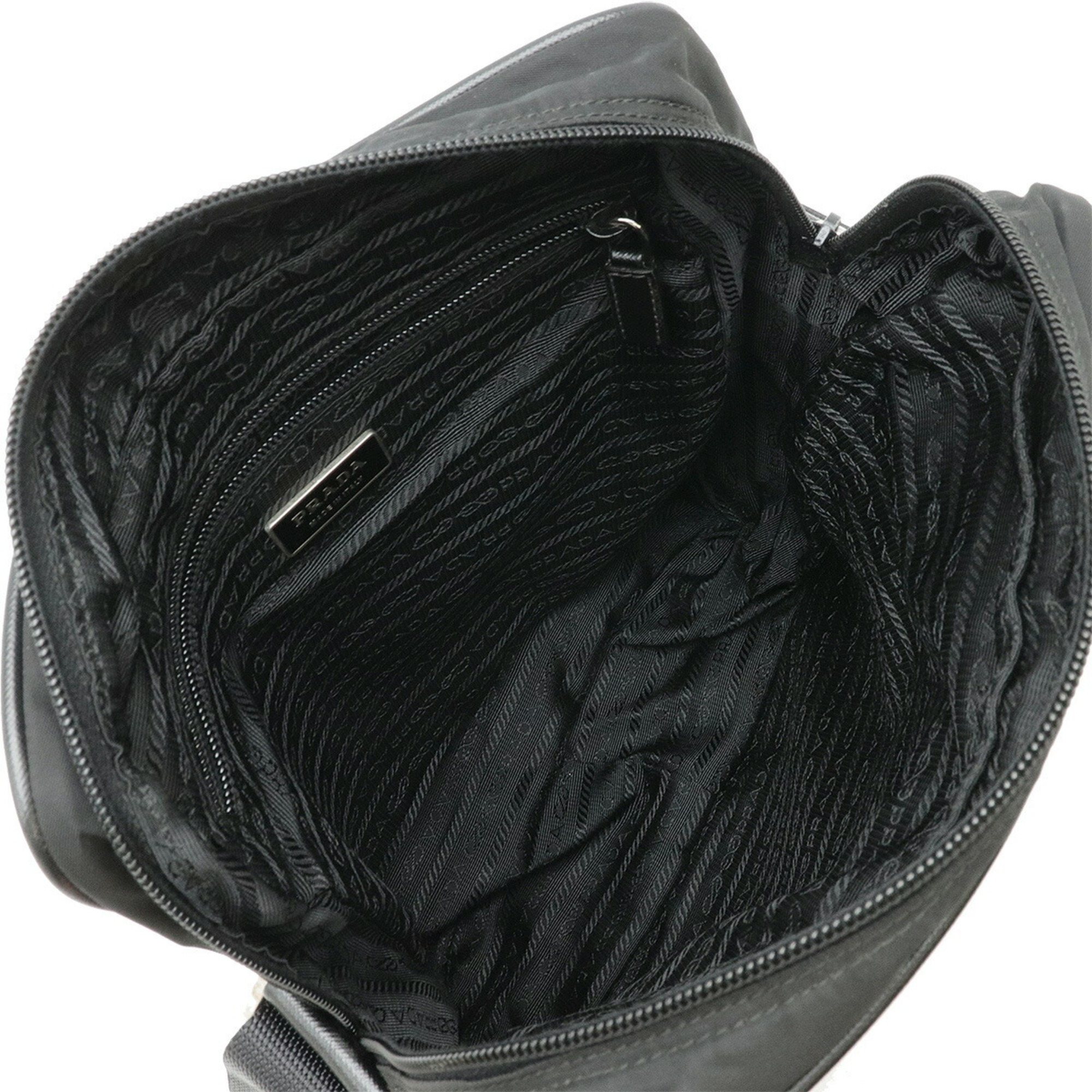 PRADA Prada Shoulder Bag Nylon Leather NERO Black