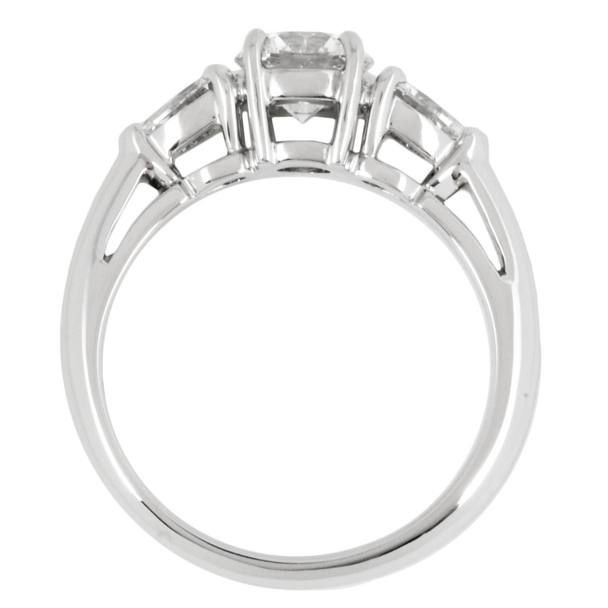 Tiffany & Co. Three-stone diamond ring, 0.73ct, size 10, Pt950, for women