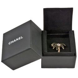 Chanel CHANEL Palm Tree Pin Brooch Metal Fake Pearl G17C Coco Mark Women's Costume