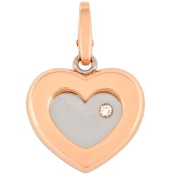 Cartier Double Heart Pendant Top Diamond K18PG K18WG Limited to 200 pieces