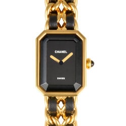 Chanel CHANEL H0001 Premiere L size watch quartz black dial GP ladies