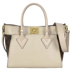 Louis Vuitton On My Side PM Handbag Calfskin M57729 Greige RFID (IC chip) built-in Monogram