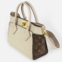 Louis Vuitton On My Side PM Handbag Calfskin M57729 Greige RFID (IC chip) built-in Monogram