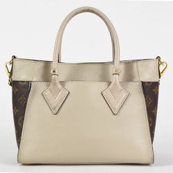 Louis Vuitton On My Side PM Handbag Calfskin M57729 Greige RFID (IC chip) built-in Monogram