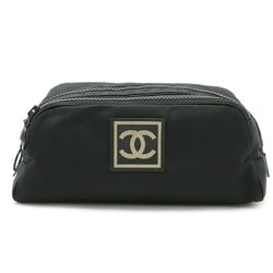 CHANEL Sport Line Coco Mark Second Bag Nylon Canvas Black A19975