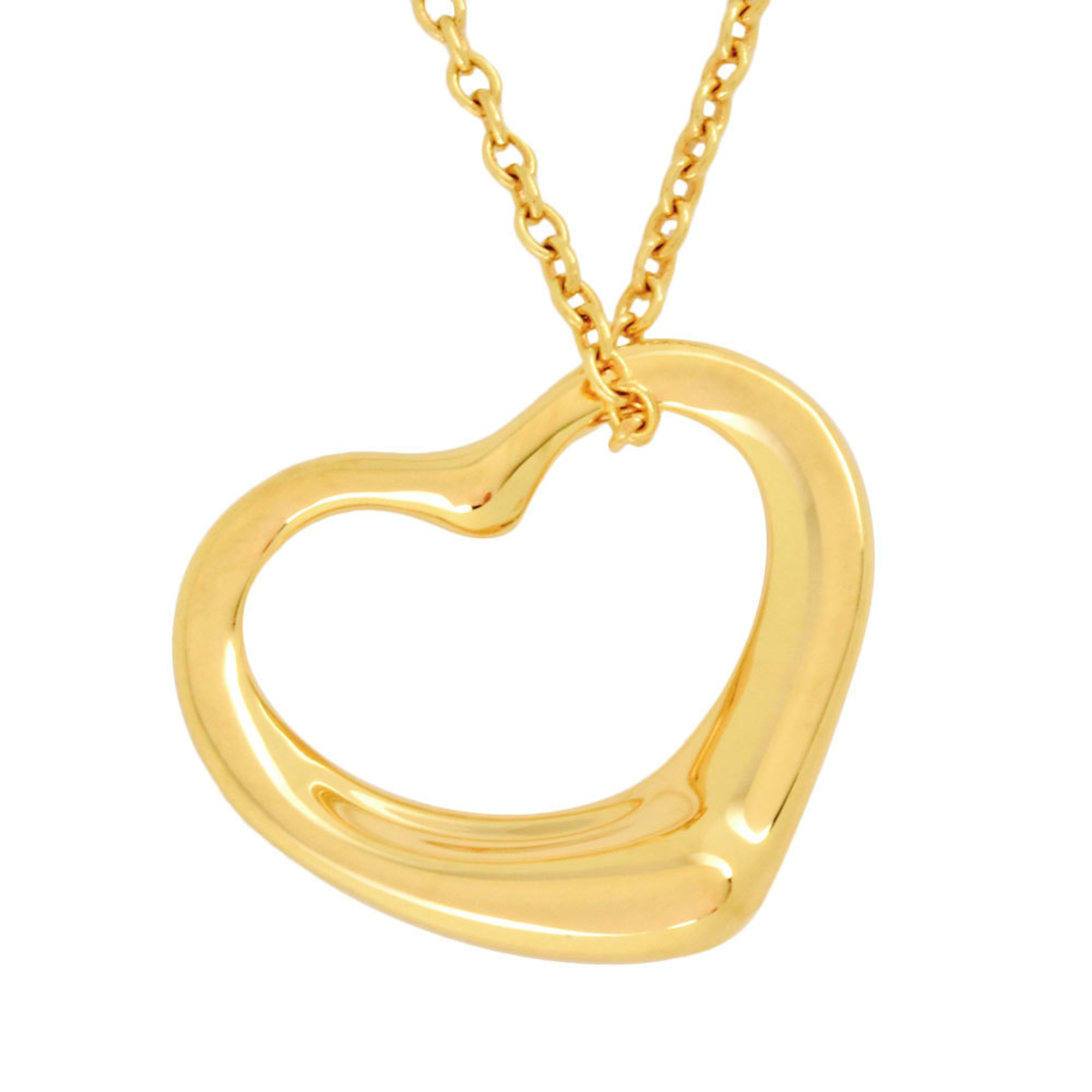 Tiffany & Co. Heart Necklace K18YG Elsa Peretti Women's