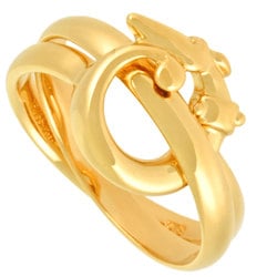 Trussardi TRUSSARDI Ring, Size 11, K18YG, Dog, Greyhound, Women's