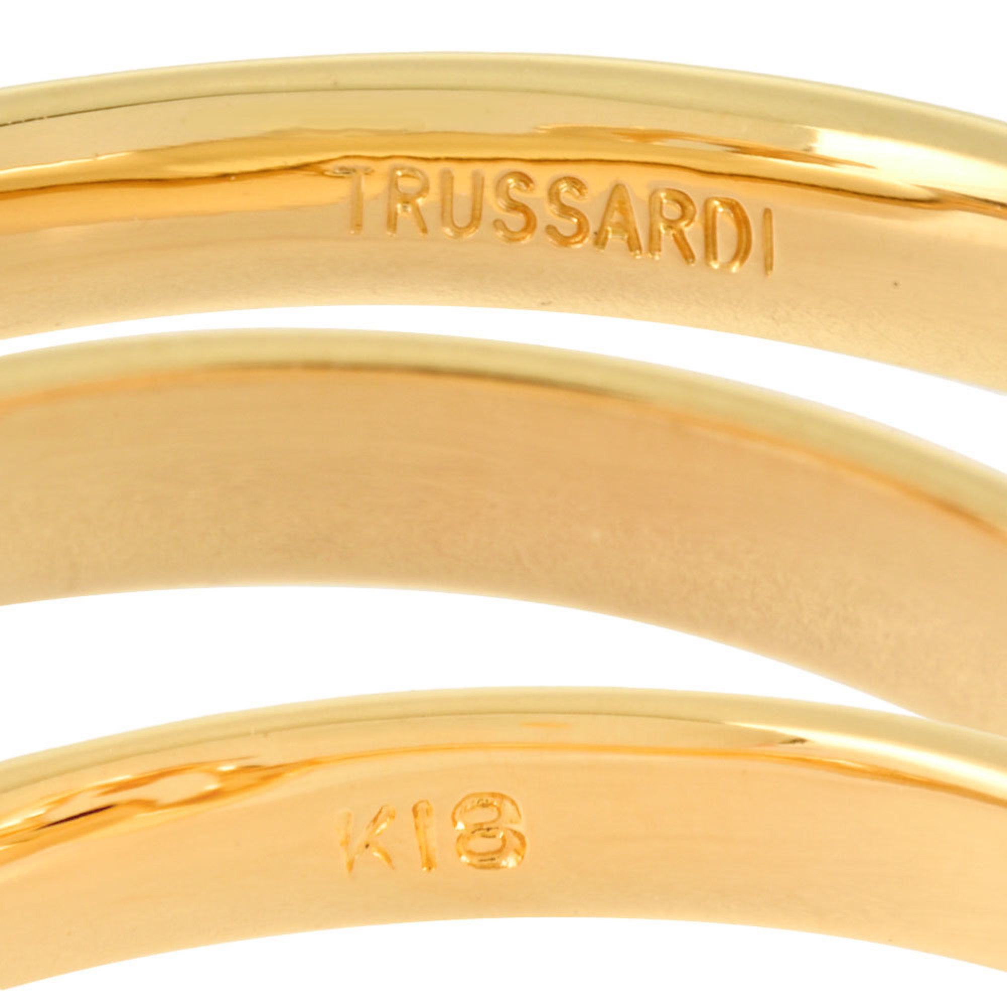 Trussardi TRUSSARDI Ring, Size 11, K18YG, Dog, Greyhound, Women's