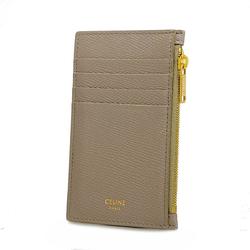 Celine wallet/coin case leather beige women's