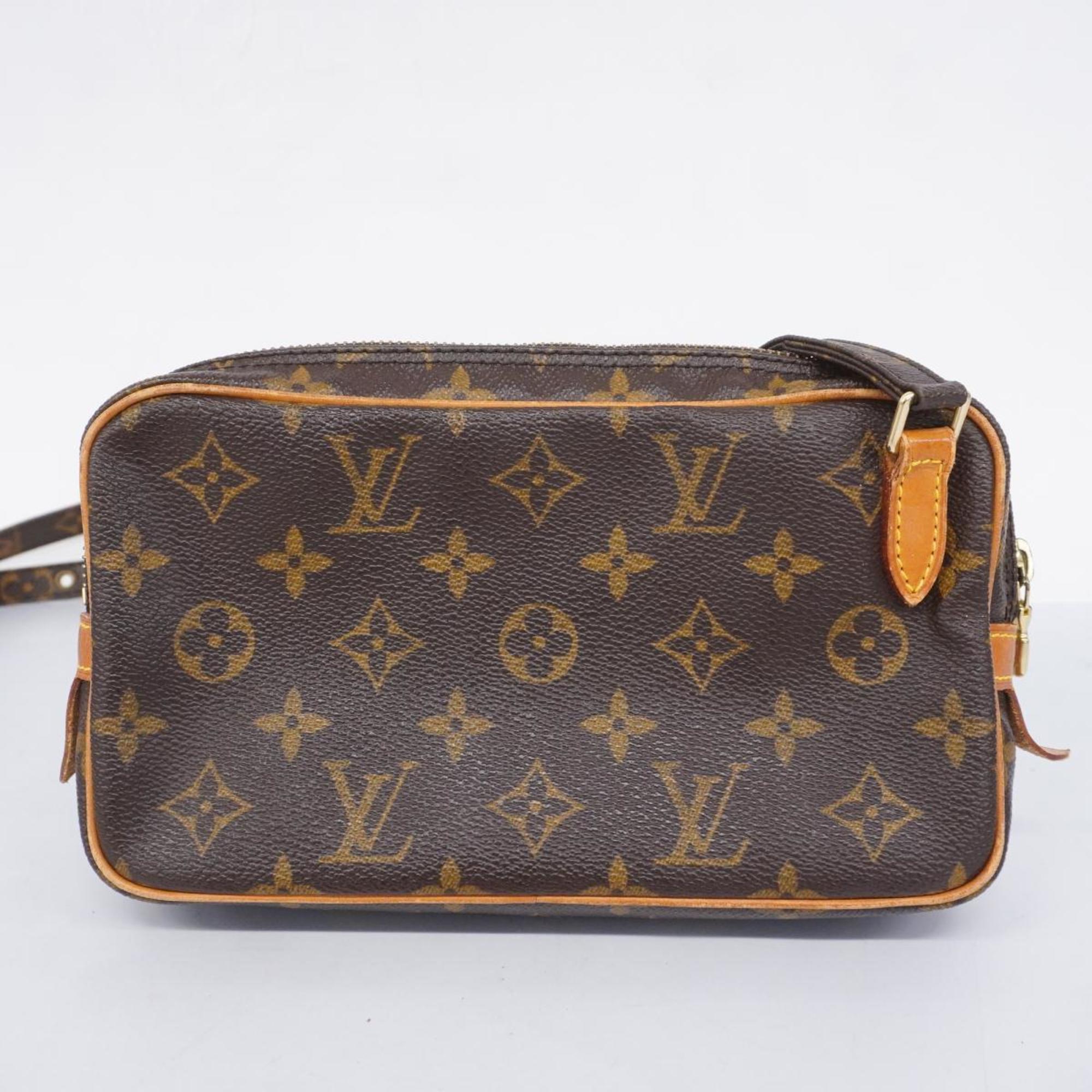 Louis Vuitton Shoulder Bag Monogram Pochette Marly Bandouliere M51828 Brown Women's