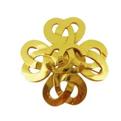 Chanel Brooch Coco Mark GP Plated Gold 97P Women's