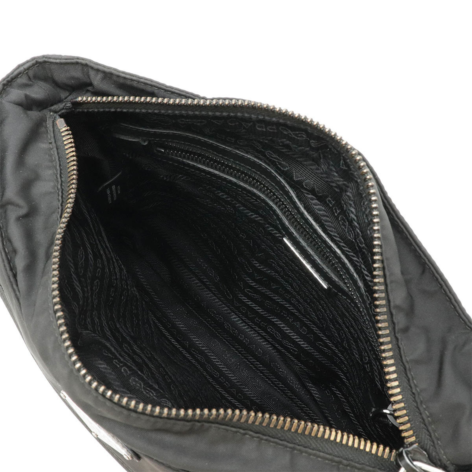 PRADA Prada Shoulder Bag Nylon Leather NERO Black 2VH119