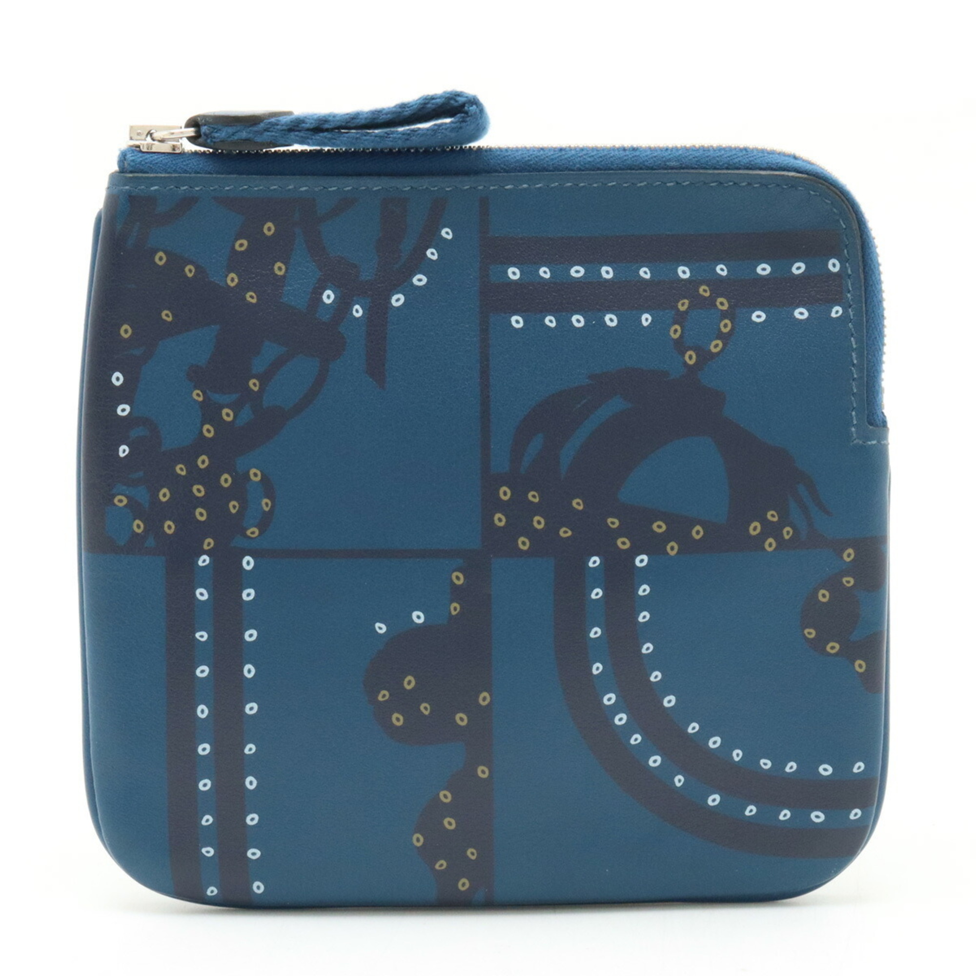 HERMES Hermes Carre Pocket Multi-Pouch Brides de Gala en Disorder Swift Leather Deep Blue Z Stamp