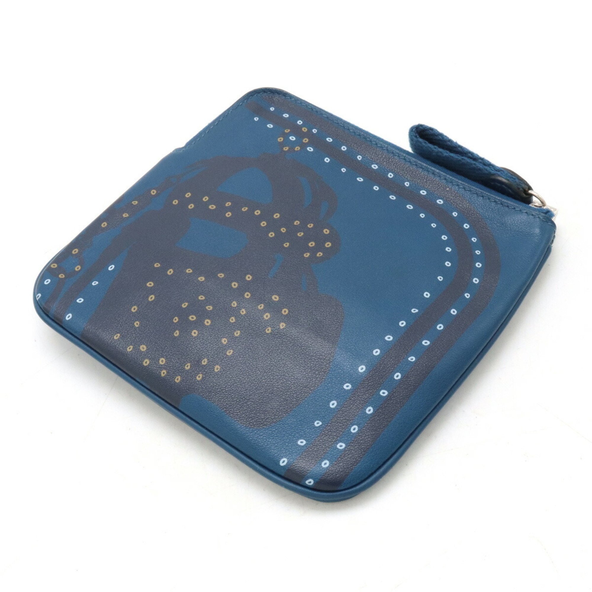 HERMES Hermes Carre Pocket Multi-Pouch Brides de Gala en Disorder Swift Leather Deep Blue Z Stamp