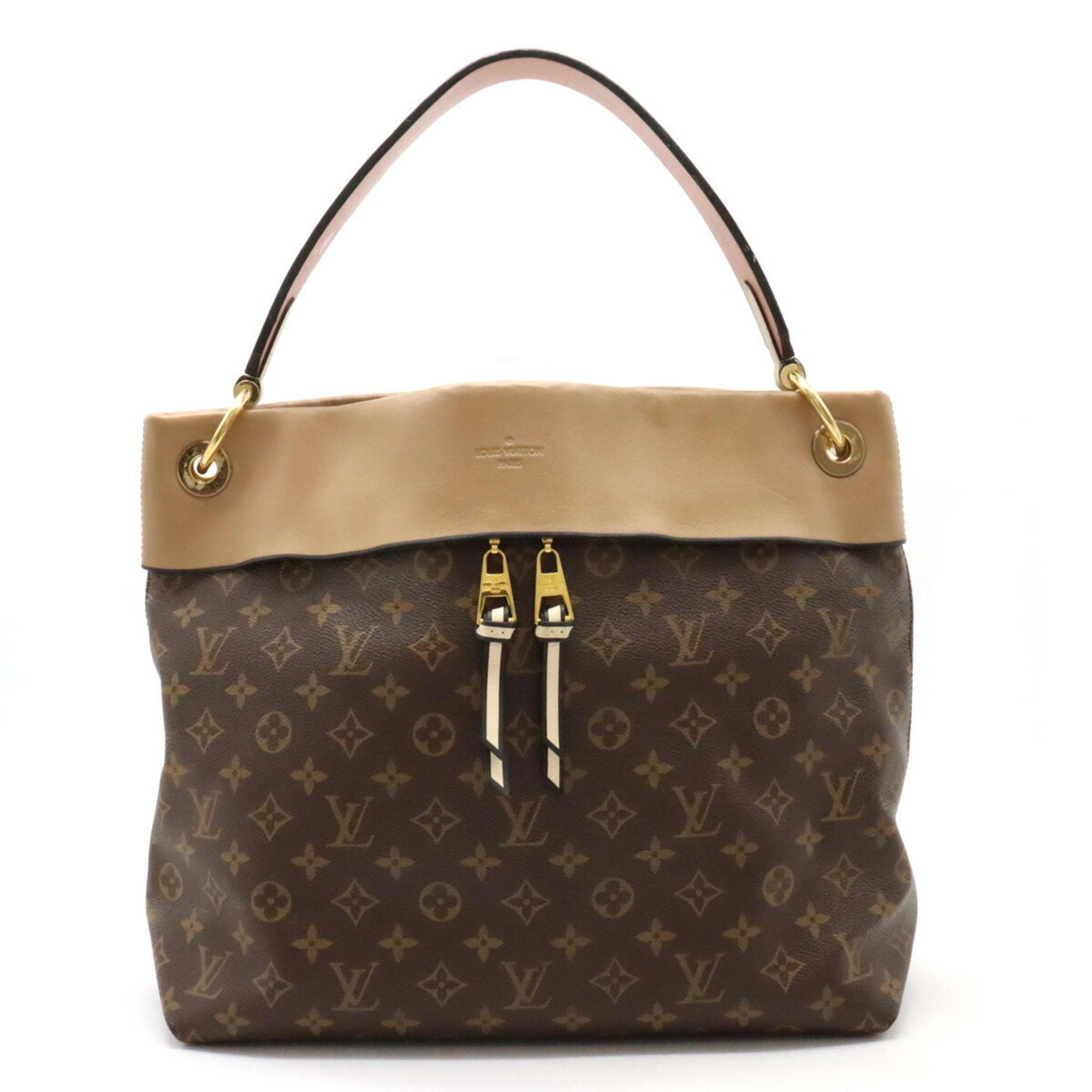 LOUIS VUITTON Louis Vuitton Monogram Tuileries Hobo Shoulder Bag Sesame Peche with Initials M43536